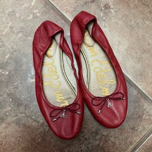 Sam Edelman Red slip on Felicia rounded close toe flats